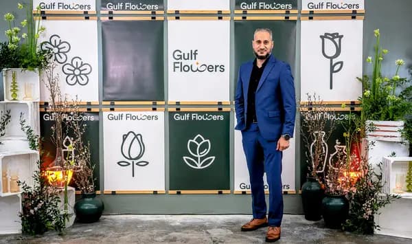 Wessam Zidan during his work at Gulf Flowers, Dubai
